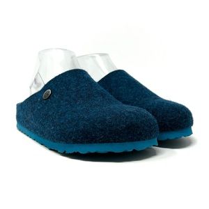 NEW! Birkenstock Kaprun Blue Wool Slip On Slides Clogs Size 5 NARROW